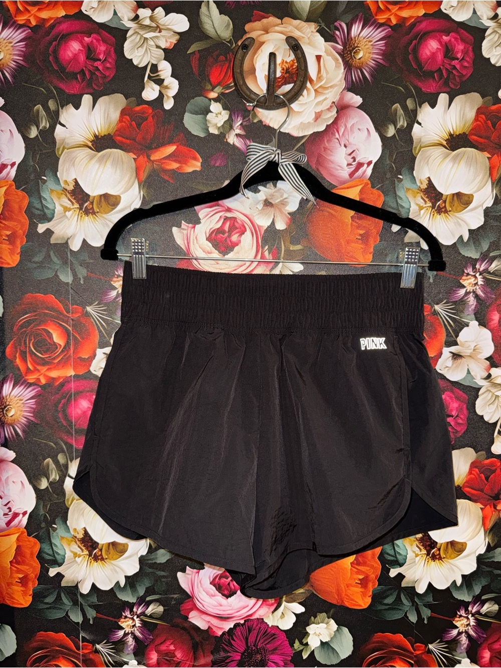 PINK Victoria's Secret Black Athletic Running Shorts
